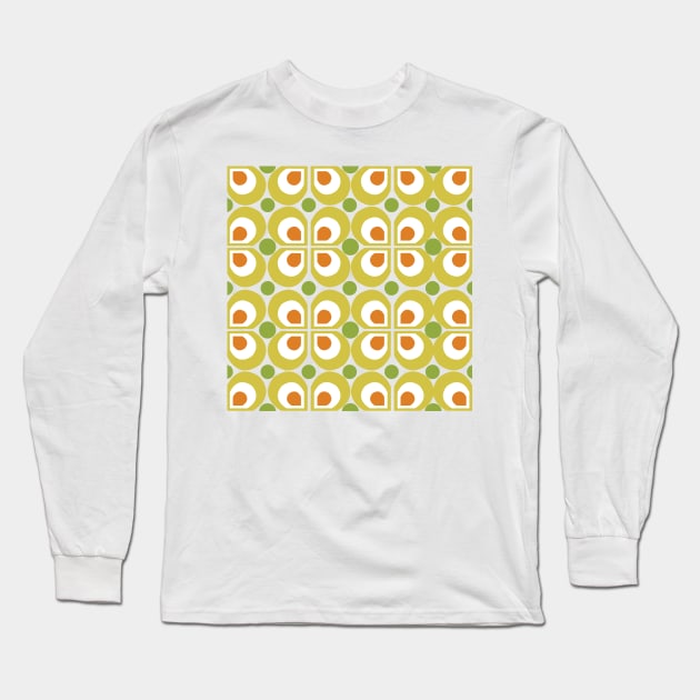 Retro 60s Pattern Long Sleeve T-Shirt by Makanahele